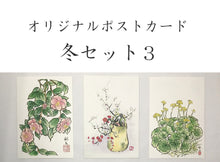 画像をギャラリービューアに読み込む, ポストカード【冬】<br>3枚セット<br>オリジナル/季節の花