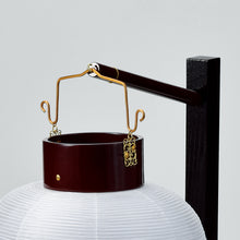 画像をギャラリービューアに読み込む, ほうずき提灯【白無地】<br>木製スタンド付き雪洞<br>創作提灯/和照明<br>絹二重/インテリア