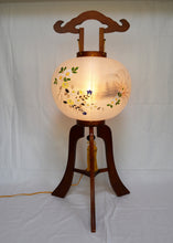 画像をギャラリービューアに読み込む, 大内行灯 12号<br>行徳①【左右対】<br>木製けやき 絹二重張