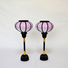 画像をギャラリービューアに読み込む, 雪洞(対)【菊燈木製】<br>10号~16号 6種類<br>ピンク桜/岐阜県産<br> 桃の節句/雛人形