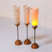 画像をギャラリービューアに読み込む, 美濃和紙のあかり(大)<br>1本/創作燭台<br>インテリア照明/ライト