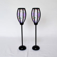 画像をギャラリービューアに読み込む, 雪洞(対)【二条】<br>11号~15号 3種類<br>紫/木製<br> 桃の節句/雛人形