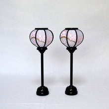 画像をギャラリービューアに読み込む, 雪洞(対)【黒塗り】<br>2号~5号 4種類<br>梅山水<br> 木製/桃の節句/雛人形