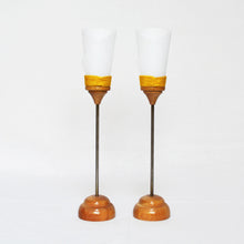 画像をギャラリービューアに読み込む, 油灯(対)【木目油灯】<br>金房/木製 9号~11号<br>雛人形/天神様/五月人形