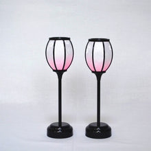 画像をギャラリービューアに読み込む, 雪洞(対)【桃山】<br>9号 白梅ピンクぼかし<br> 桃の節句/雛人形