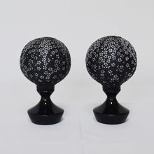 画像をギャラリービューアに読み込む, 雪洞(対)【はなてまり】<br>影絵①/つぼ型<br> 木製/桃の節句/雛人形