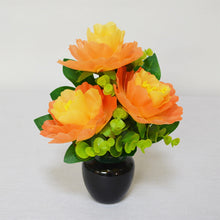 画像をギャラリービューアに読み込む, オレンジカーネーション<br> イルミネーション造花<br> 仏花/盆提灯/インテリア