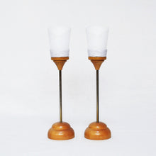 画像をギャラリービューアに読み込む, 油灯(対)【木目油灯】<br>銀房/木製 9号~11号<br> 雛人形/天神様/五月人形