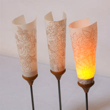 画像をギャラリービューアに読み込む, 美濃和紙のあかり(小)<br>1本/創作燭台<br>インテリア照明/ライト