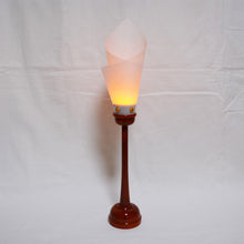 画像をギャラリービューアに読み込む, いろどり燭台45号(1本)<br> けやき調・木製<br>【雲竜シート】 燭台型<br>インテリア照明