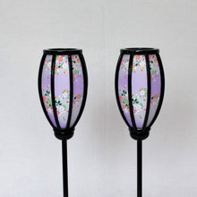 画像をギャラリービューアに読み込む, 雪洞(対)【二条】<br>11号~15号 3種類<br>紫/木製<br> 桃の節句/雛人形