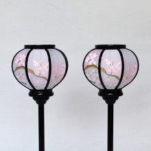 画像をギャラリービューアに読み込む, 雪洞(対)【黒塗り】<br>2号~5号 4種類<br>梅山水<br> 木製/桃の節句/雛人形