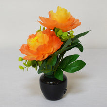 画像をギャラリービューアに読み込む, オレンジカーネーション<br> イルミネーション造花<br> 仏花/盆提灯/インテリア
