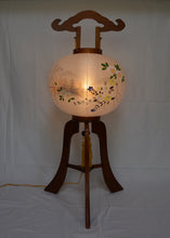 画像をギャラリービューアに読み込む, 大内行灯 12号<br>行徳①【左右対】<br>木製けやき 絹二重張