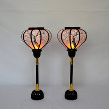 画像をギャラリービューアに読み込む, 雪洞(対)【菊燈木製】<br>10号~16号 6種類<br>薄墨桜/岐阜県産<br> 桃の節句/雛人形