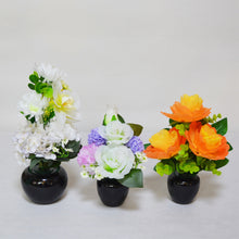 画像をギャラリービューアに読み込む, オレンジカーネーション<br> イルミネーション造花<br> 仏花/盆提灯/インテリア