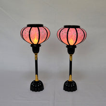 画像をギャラリービューアに読み込む, 雪洞(対)【菊燈木製】<br>10号~16号 6種類<br>ピンク桜/岐阜県産<br> 桃の節句/雛人形