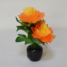 画像をギャラリービューアに読み込む, オレンジカーネーション<br> イルミネーション造花<br> 仏花/盆提灯/インテリア