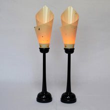 画像をギャラリービューアに読み込む, 燭台45号~75号(対)<br>2本セット<br>【美濃和紙】<br>木製/コードレス<br>節句/五月人形