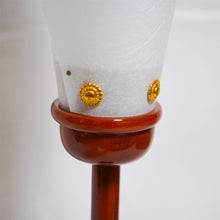 画像をギャラリービューアに読み込む, いろどり燭台45号(1本)<br> けやき調・木製<br>【雲竜シート】 燭台型<br>インテリア照明