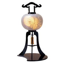 画像をギャラリービューアに読み込む, 大内行灯 12号<br> 秋月 本塗木製<br>絹二重張 (台付)