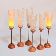 画像をギャラリービューアに読み込む, 美濃和紙のあかり(小)<br>1本/創作燭台<br>インテリア照明/ライト