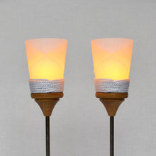 画像をギャラリービューアに読み込む, 油灯(対)【木目油灯】<br>銀房/木製 9号~11号<br> 雛人形/天神様/五月人形