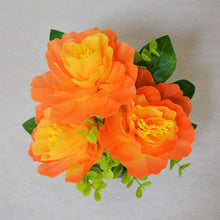 画像をギャラリービューアに読み込む, オレンジカーネーション<br> イルミネーション造花<br> 仏花/盆提灯/インテリア