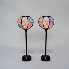 画像をギャラリービューアに読み込む, 雪洞(対)【なつめ式】<br>10号・11号 2種類<br>かすみ桜オレンジ<br> 桃の節句/雛人形