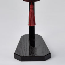 画像をギャラリービューアに読み込む, ほうずき提灯<br>木製スタンド付き雪洞<br>創作提灯/和照明<br>絹二重/インテリア