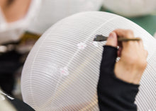 画像をギャラリービューアに読み込む, 宝珠灯480 ①<br>創作提灯/陶器製<br>手描き/絹二重<br>盆提灯/岐阜県産