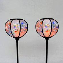 画像をギャラリービューアに読み込む, 雪洞(対)【なつめ式】<br>10号・11号 2種類<br>かすみ桜オレンジ<br> 桃の節句/雛人形