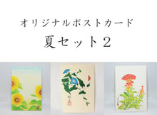 画像をギャラリービューアに読み込む, ポストカード【夏】<br>3枚セット<br>オリジナル/季節の花