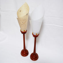 画像をギャラリービューアに読み込む, いろどり燭台45号(1本)<br> けやき調・木製<br>【和紙】 燭台型<br>インテリア照明