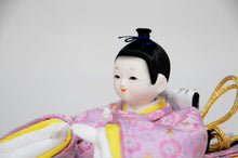 画像をギャラリービューアに読み込む, みやび雛 <br>桃色/薄藤(金襴) <br>平飾りセット