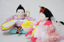 画像をギャラリービューアに読み込む, みやび雛 <br>桃色/薄藤(金襴) <br>平飾りセット