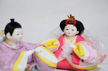 画像をギャラリービューアに読み込む, みやび雛 <br>桃色/薄藤(金襴) <br>平飾りセット