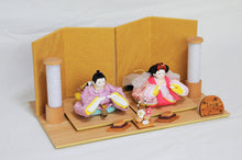 画像をギャラリービューアに読み込む, みやび雛 <br>桃色/薄藤(金襴) <br>平飾りセット