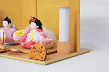 画像をギャラリービューアに読み込む, みやび雛 <br>桃色/薄藤(金襴) <br>平飾りセット