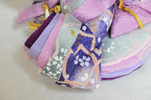 画像をギャラリービューアに読み込む, みやび雛 <br>紫/薄墨(ちりめん) <br>平飾りセット