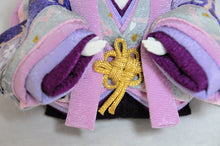 画像をギャラリービューアに読み込む, みやび雛 <br>紫/薄墨(ちりめん) <br>平飾りセット