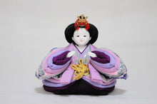 画像をギャラリービューアに読み込む, みやび雛 <br>紫/薄墨(ちりめん) <br>平飾りセット