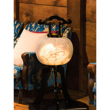 画像をギャラリービューアに読み込む, 大内行灯 12号<br> 秋月 本塗木製<br>絹二重張 (台付)