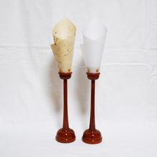 画像をギャラリービューアに読み込む, いろどり燭台45号(1本)<br> けやき調・木製<br>【雲竜シート】 燭台型<br>インテリア照明