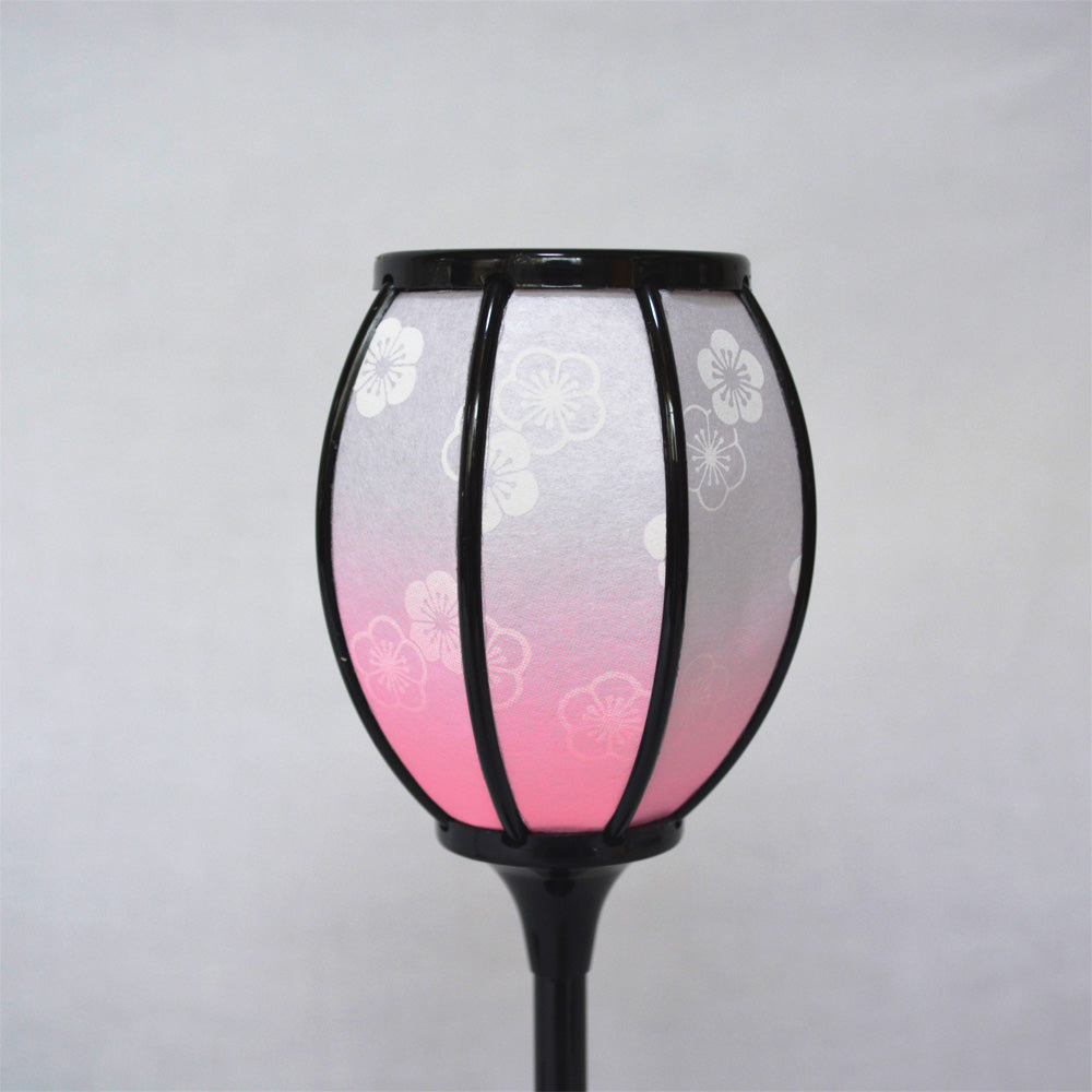 雪洞(対)【桃山】9号 25.5cm 白梅ピンクぼかし／桃の節句／雛人形