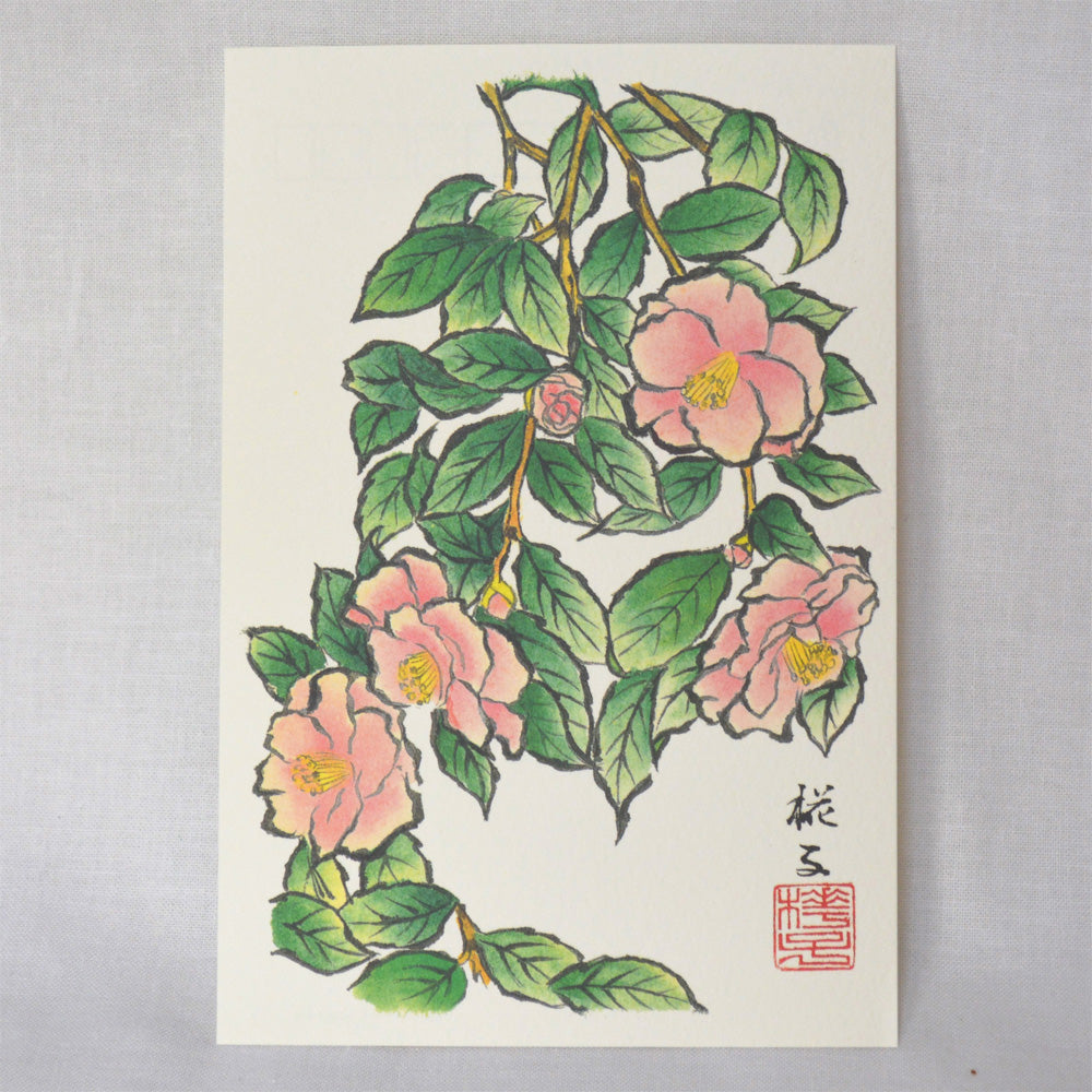 ポストカード3枚セット【E】絵はがき／桔梗／鶏頭／山茶花 – 安藤提灯