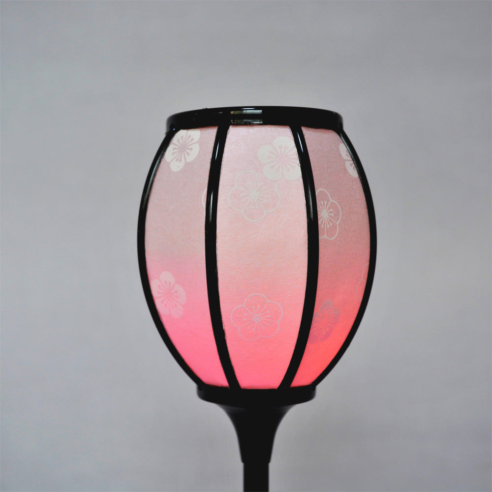 雪洞(対)【桃山】9号 25.5cm 白梅ピンクぼかし／桃の節句／雛人形